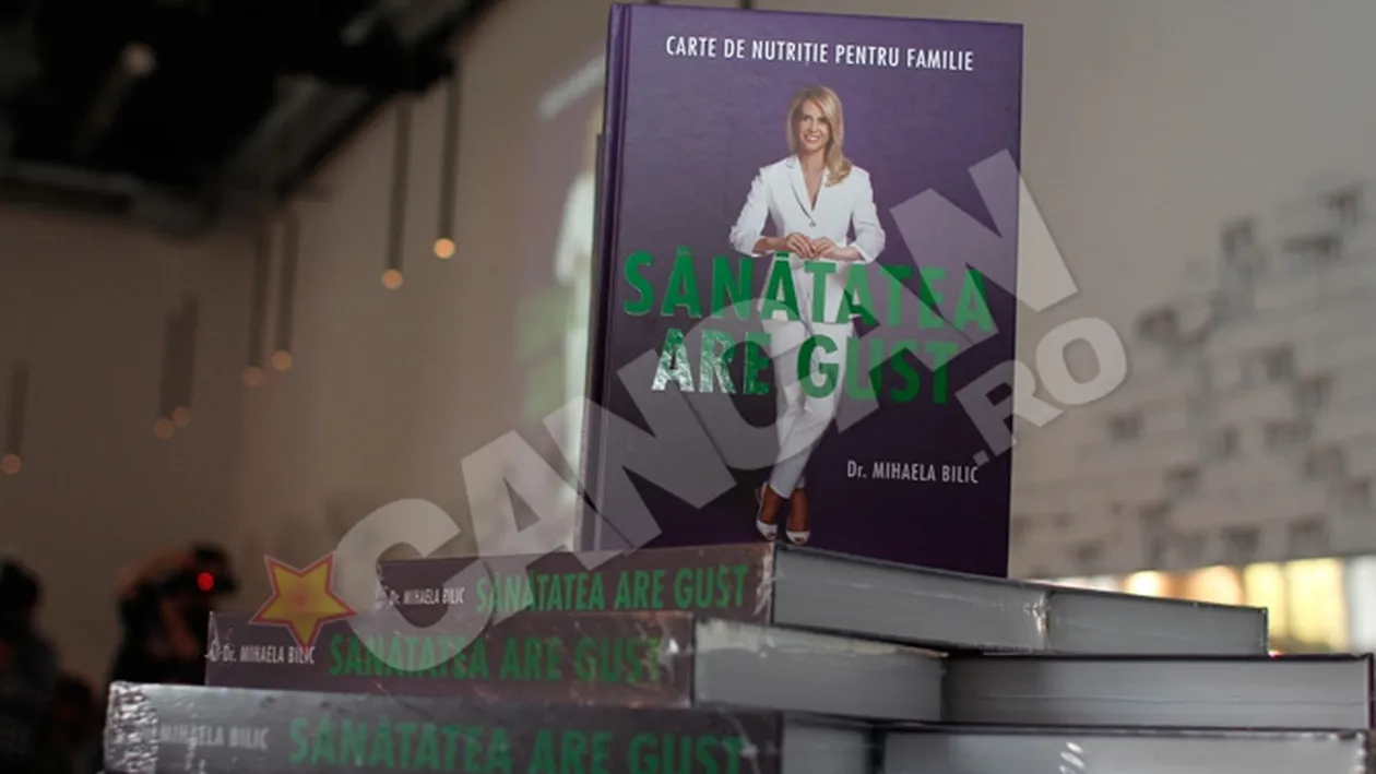 Medicul nutritionist Mihaela Bilic si-a lansat, astazi, volumul „Sanatatea are gust, un ghid de nutritie pentru toata familia: Nu mancarea este dusmanul nostru, ci cantitatea in care o consumam
