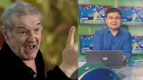 Gigi Becali a aruncat cu un măr după comentatorul TV Mihai Mironică! De ce s-a enervat patronul FCSB