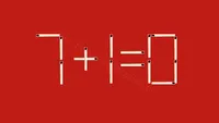 TEST IQ | Mutați un singur chibrit pentru a corecta egalitatea 7+1=0