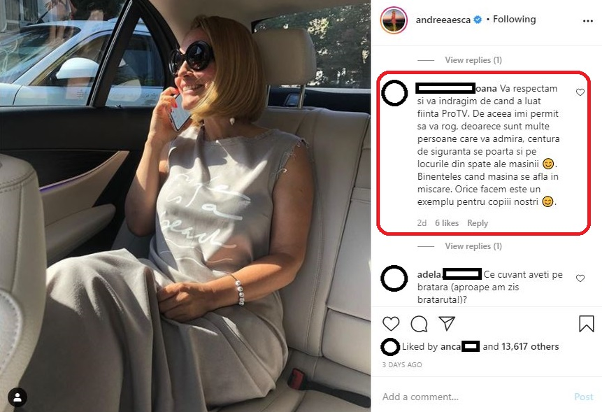 Andreea Esca a fost criticată dur de fani. Detaliul “de neiertat” apărut într-o poză i-a scos din minți pe unii dintre internauți