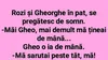Bancul începutului de săptămână | Rozi și Gheorghe, în pat