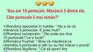 BANC | Problemă de matematică: "Ana are 10 portocale. Mănâncă 5 dintre ele. Câte îi mai rămân?"