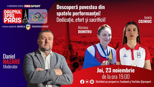 Echipajul dublu vâsle feminin categorie uşoară al României, format din Ionela Cozmiuc și Mariana Dumitru, va fi prezent în studioul emisiunii ,,Drumul spre Paris’’ de joi, 23 noiembrie, de la ora 19:00