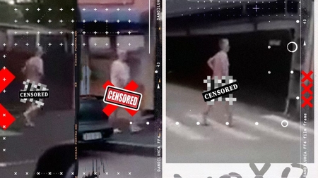 A alergat trei kilometri, gol-pușcă, pe străzile din Craiova. Soțul încornorat a filmat fiecare moment
