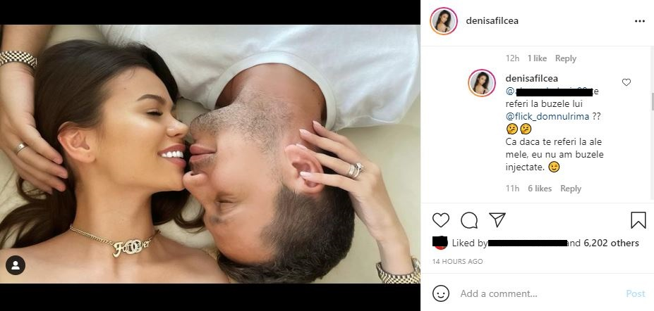 Denisa Filcea, revoltată după ce un internaut i-a spus că are buzele „injectate” + Imagini cu soția lui Flick dinaintea operațiilor estetice