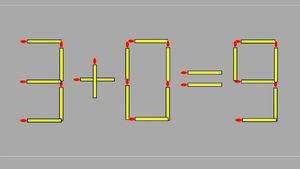 Test de logică pentru genii | Mută un singur chibrit, pentru a corecta 3+0=9