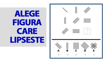 Cel mai simplu test IQ | Alege figura care lipsește din imagine!
