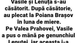 BANC | Vasile și Lenuța s-au căsătorit și pleacă la Poiana Brașov, în luna de miere