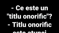 BANCUL ZILEI | Ce este un titlu onorific