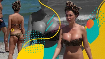 Bianca Pop a apărut pe plajă într-un costum de baie minuscul