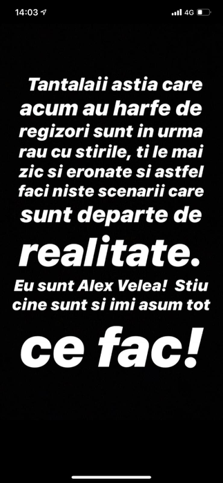 SCANDAL! Alex Velea, mesaj fără precedent pentru Abi Talent: ”Cu trupul ăla de râmă cu sexualitate…” Continuarea întrece orice imaginație