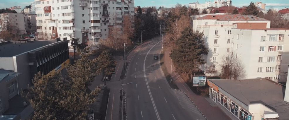 Imagini apocaliptice cu Suceava în a doua zi de carantină totală! Cum se vede orașul din dronă