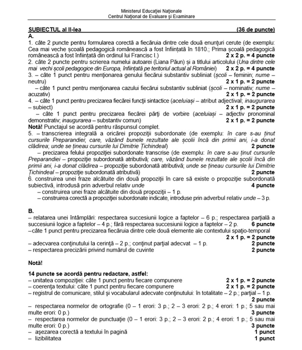 Evaluarea Națională 2019. Modele de subiecte la limba română