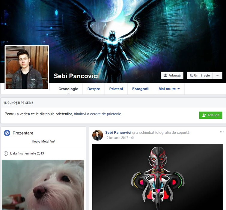 Cutremurător! Ce imagine sugestivă avea fiului lui Florin Pancovici la fotografia de copertă de pe Facebook. Apropiaților nu le vină să creadă când o văd