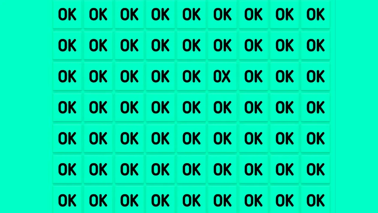 Test de perspicacitate | Găsiți OK-ul care nu este OK. Geniile îl văd în 5 secunde!