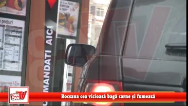 Rocsana cea vicioasa baga carne si fumeaza