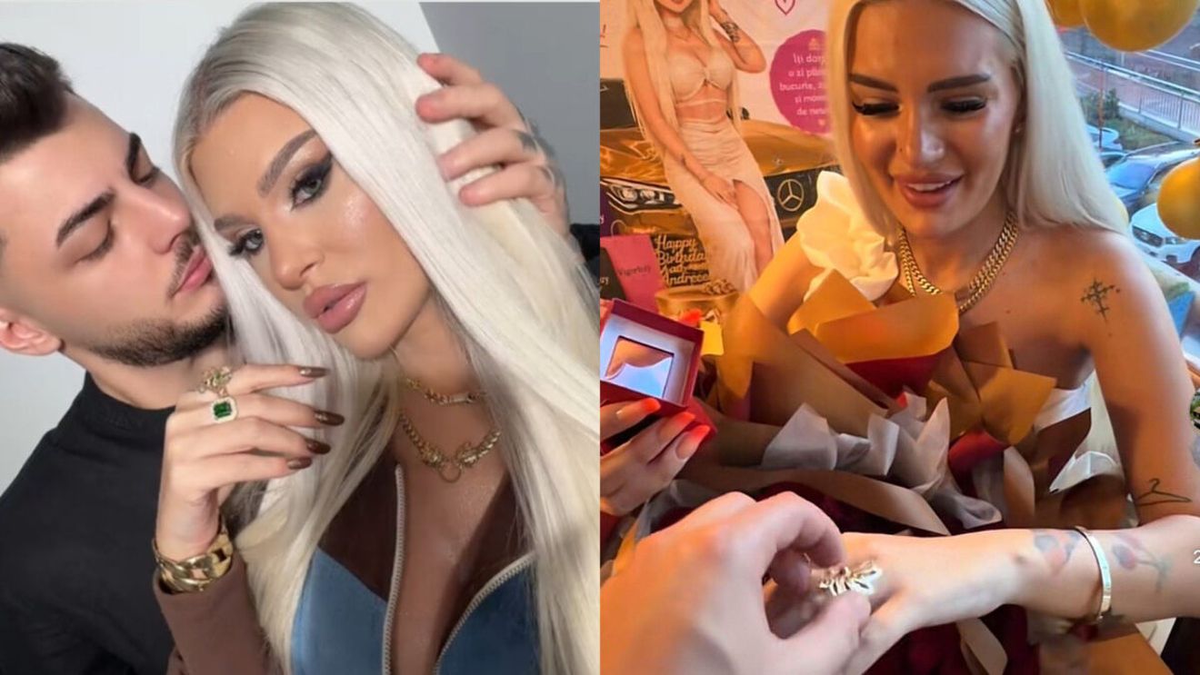 Andreea BLD și-a surprins urmăritorii. A primit inelul și a făcut anunțul pe internet