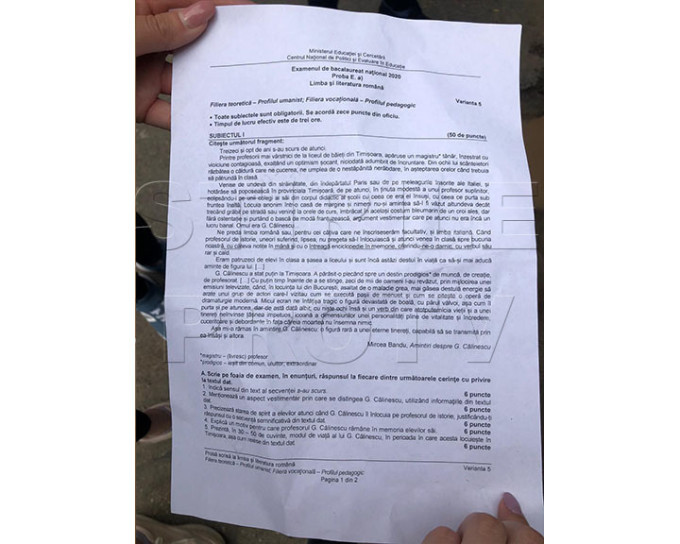 Subiecte Limba şi literatura română la Bacalaureat. Ce a picat în 2020 – O scrisoare pierdută, de I.L. Caragiale. Emoţii uriaşe