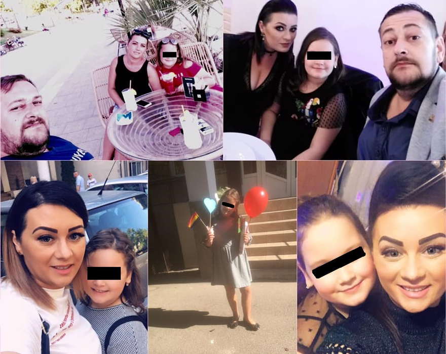 Razvan de la Oradea și Anca, partenera lui de viață, au o fetiță împreună, care are 9 ani © Facebook