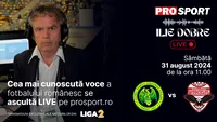 Ilie Dobre comentează LIVE pe ProSport.ro meciul Concordia Chiajna - AFC Câmpulung, sâmbătă, 31 august 2024, de la ora 11.00