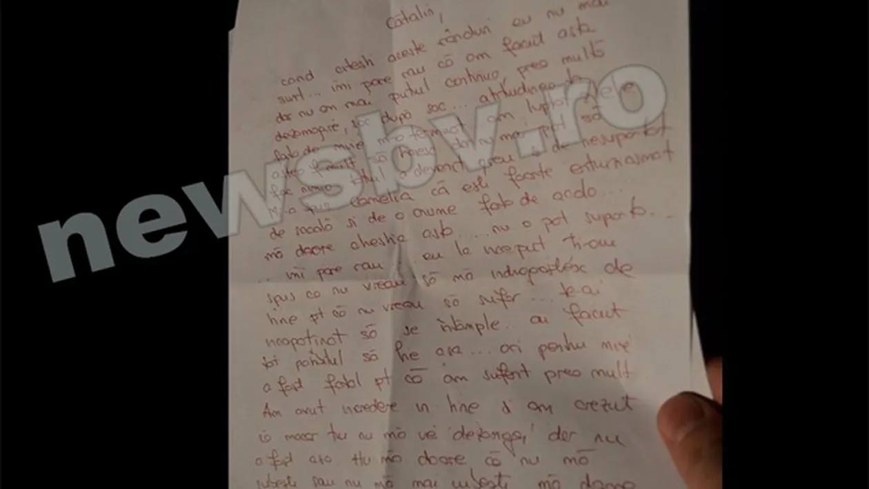 I-a fost sfasiat sufletul din dragoste! O femeie a vrut sa se sinucida pe DN1 si a lasat un mesaj de adio dureros: Cand citesti aceste randuri eu nu mai sunt. Nu am mai putut continua ...