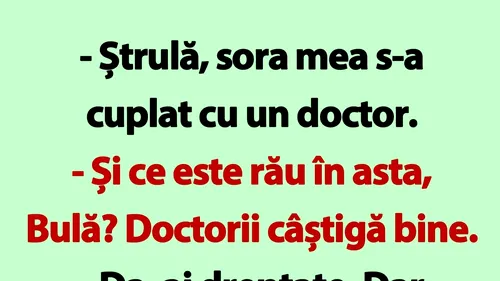 BANC | Sora lui Bulă s-a cuplat cu un doctor