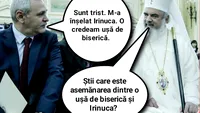 BANC | Discuție între Liviu Dragnea și Patriarhul Daniel: Care e asemănarea dintre o ușă de biserică și Irinuca?