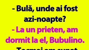 BANC | "Bulă, unde ai fost azi-noapte?"