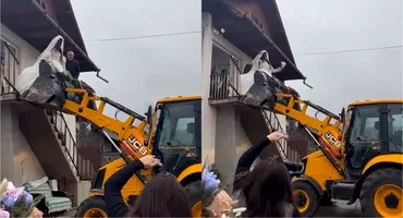Nu e un banc! Cum au fost scoasă din casă această mireasă, în ziua nunții