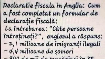 Bancul de weekend | Cum completează englezii declarațiile fiscale