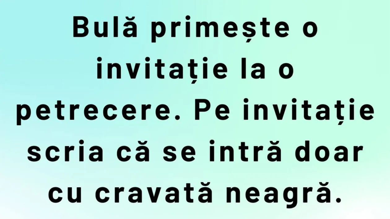 BANC | Bulă și petrecerea black-tie