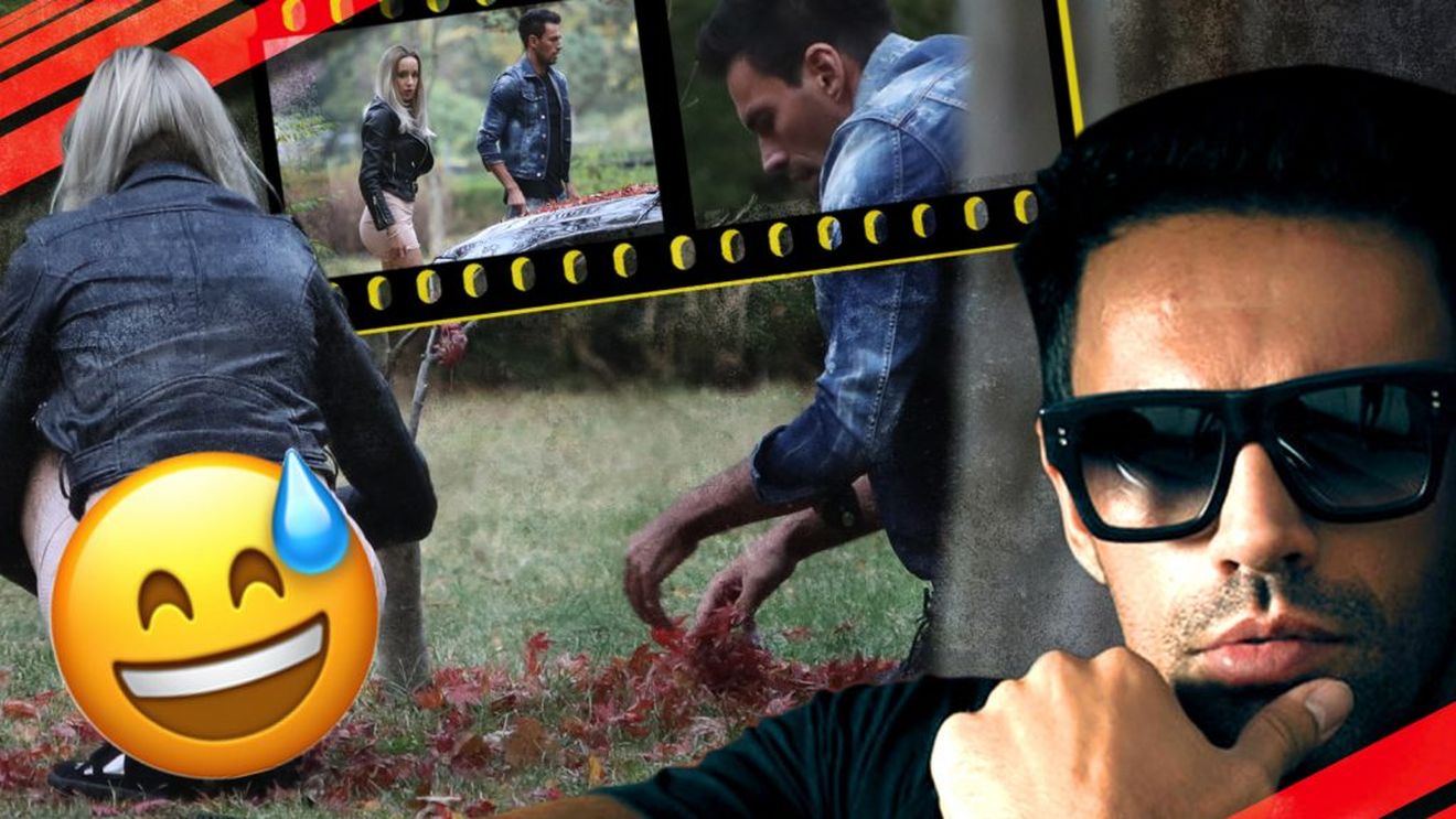 Ce a făcut blonda din imagine într-un parc din București, când credea că nimeni nu o vede