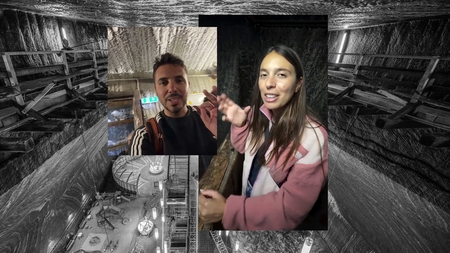 Doi italieni au intrat pentru prima dată în Salina Turda și au rămas fără cuvinte: „Cine a avut ideea asta?”