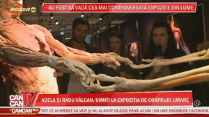 Au fost sa vada expozitia de corpuri umane. Adela Popescu: "Mi-e mult mai simplu sa-l dezbrac pe Radu si sa invat asa anatomie"