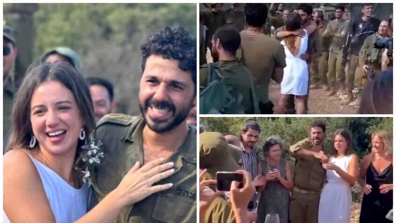 Doi israelieni s-au căsătorit la granița cu Fâșia Gaza, în plin război. Nunta a avut loc într-o bază militară: „Viața triumfă”