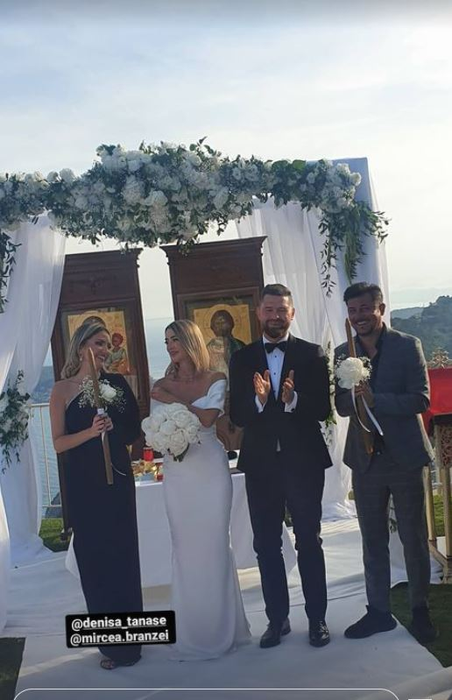 Denisa Tănase și Mircea Brânzei s-au căsătorit în secret la Nisa! Artista a avut o rochie de mireasă simplă, dar sexy | FOTO & VIDEO