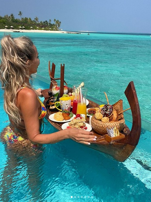 Imagini demențiale cu Crina Abrudan, soția lui Gabi Popescu, în Maldive. Are cu corp de milioane la 45 de ani | GALERIE FOTO