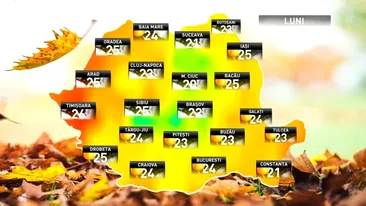 METEO 29 octombrie. Temperaturi peste limitele normale