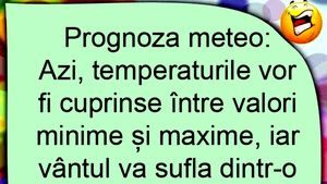 Bancul sfârșitului de săptămână | Prognoza meteo la români