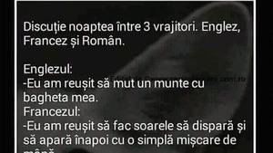 BANC | Discuție noaptea între 3 vrăjitori: un englez, un francez și un român