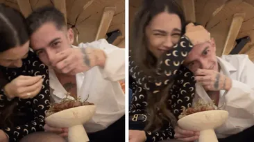 S-au despărțit în secret?! Cântăreața din România a apărut cu alt bărbat, sub masă, de Revelion. „Nu mai sunteți împreună?”