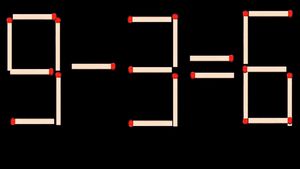 Test de inteligență | Mutați un chibrit pentru a obține din 9-3=6 încă 2 egalități corecte!