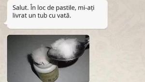 Bancul zilei. "În loc de pastile mi-aţi livrat un tub cu vată"