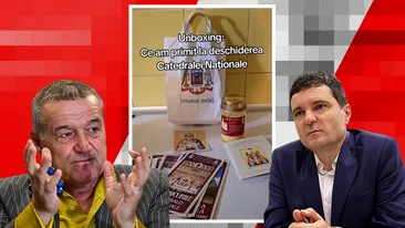 HAUL cu surprize! Ce au găsit Becali și Nicușor Dan în punguțele primite la sfințirea Catedralei