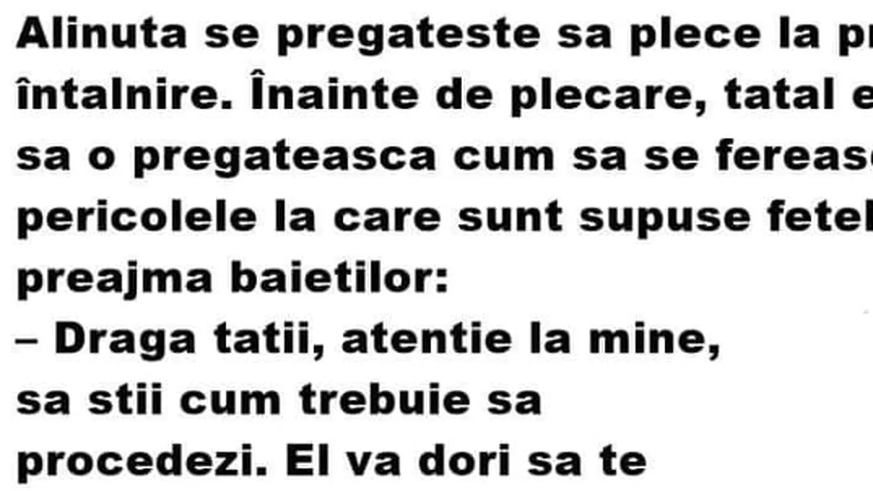 BANC | Alinuța se pregătește să plece la prima ei întâlnire