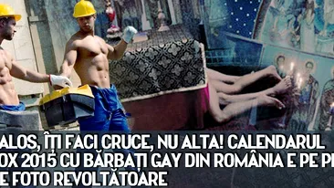 Scandalos, iti faci crude, nu alta! Calendarul ortodox 2015 cu barbati gay din Romania e pe piata