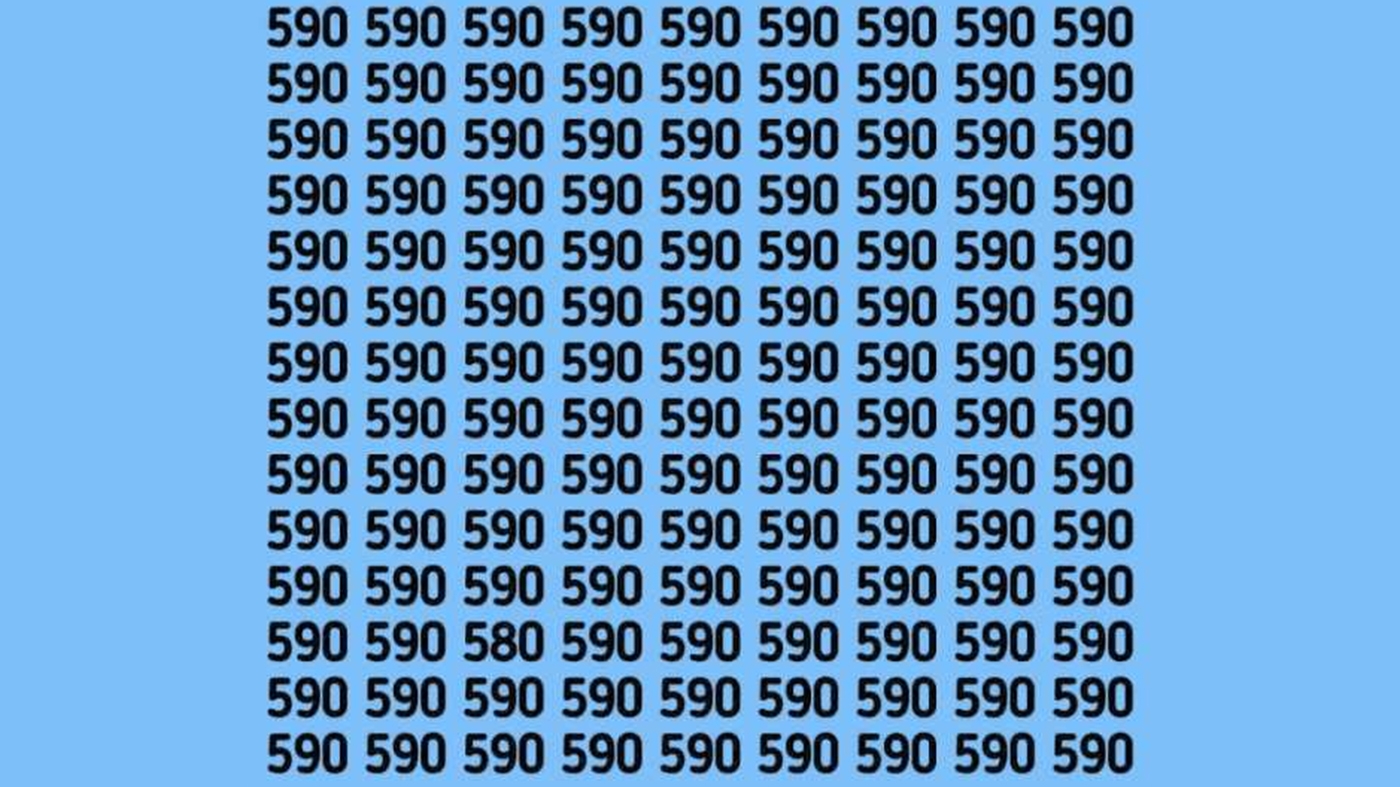TEST IQ | Identificați numărul 580 din această imagine! Geniile reușesc în 5 secunde