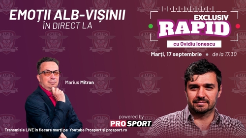"EXCLUSIV RAPID" cu Marius Mitran, după Rapid - U Cluj 0-2