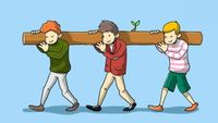 Test de inteligență | Care dintre cei 3 bărbați cară cea mai mare greutate? Atenție la detalii!