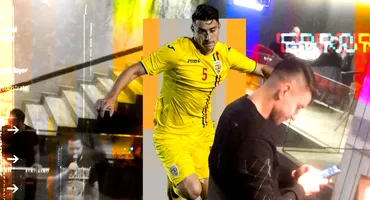 Fotbalistul de națională al lui Rădoi a chefuit cu lăutarii + doi tovarăși în jurul unei frapiere cu rose!
